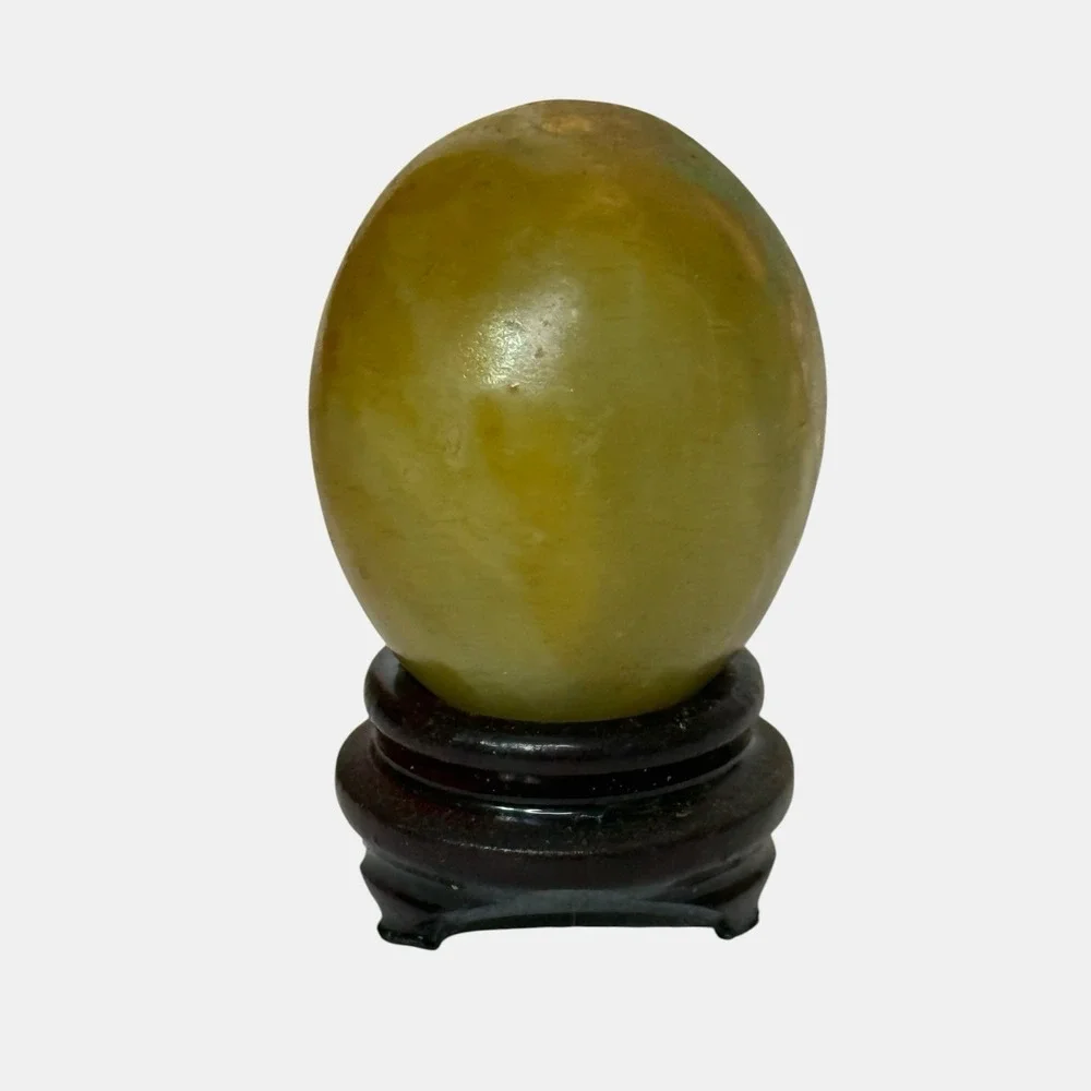 Vintage Hand Painted Jade Eggs‎ 1.5